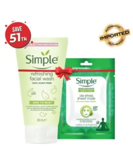 Simple Refreshing Facial Wash & Simple De-Stress Sheet Mask Combo Offer